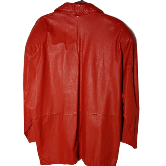Toffs vintage brick red leather jacket size large - Picture 2 of 8